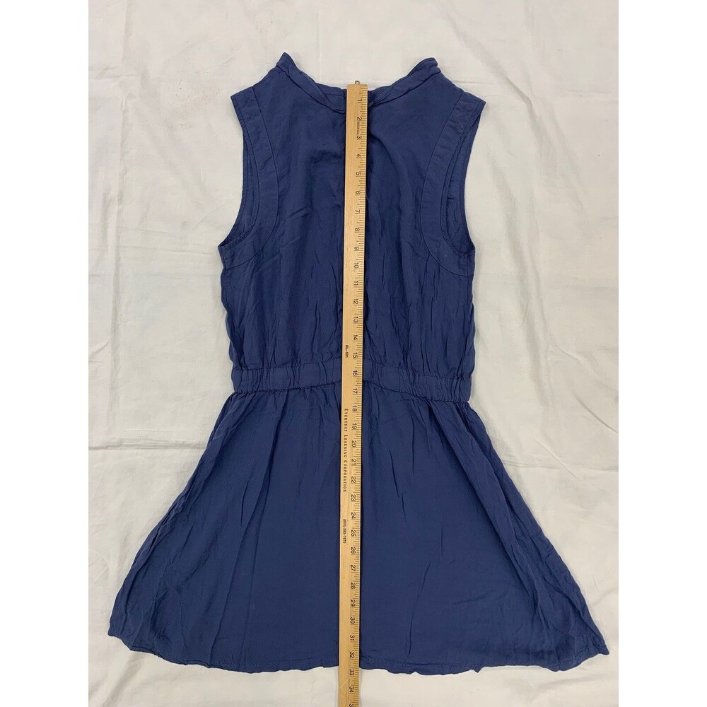 Converse Pleated Flowy Skater Mini Tank Dress Medium Blue Gray Rayon Athleisure - Picture 12 of 16